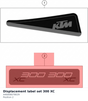 Diagram preview: Displacement label set 300 XC (A46008078029)