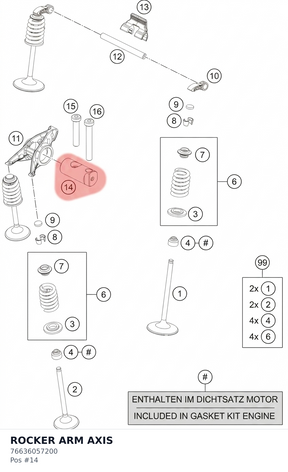 Diagram preview: ROCKER ARM AXIS (76636057200)