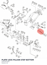 Diagram preview: PLATE LOCK PILLION STEP BOTTOM (93003053000)