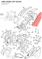 Diagram preview: SIDE COVER LEFT BLACK (6030804100030)