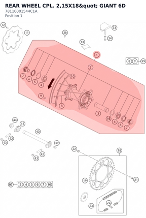 Diagram preview: REAR WHEEL CPL. 2,15X18" GIANT 6D (78110001544C1A)