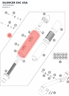 Diagram preview: SILENCER EXC USA (78105182000)