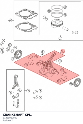Diagram preview: CRANKSHAFT CPL. (61330018000)