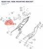 Diagram preview: REAR FUEL TANK MOUNTING BRACKET (96303002160)