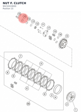 Diagram preview: NUT F. CLUTCH (90232019000)