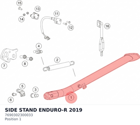 Diagram preview: SIDE STAND ENDURO-R 2019 (7690302300033)