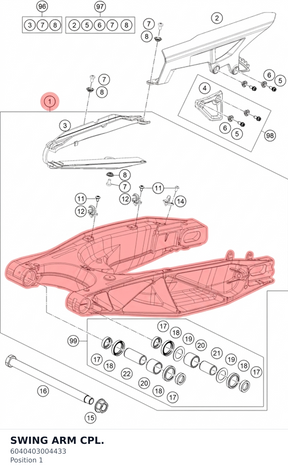 Diagram preview: SWING ARM CPL. (6040403004433)