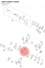 Diagram preview: SHIFT DRUM 5 GEAR (A47034012000)