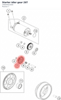 Diagram preview: Starter idler gear 26T (C90040022000)