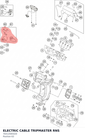 Diagram preview: ELECTRIC CABLE TRIPMASTER RNS (76412085020)