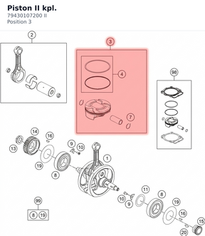 Diagram preview: Piston II kpl. (79430107200 II)