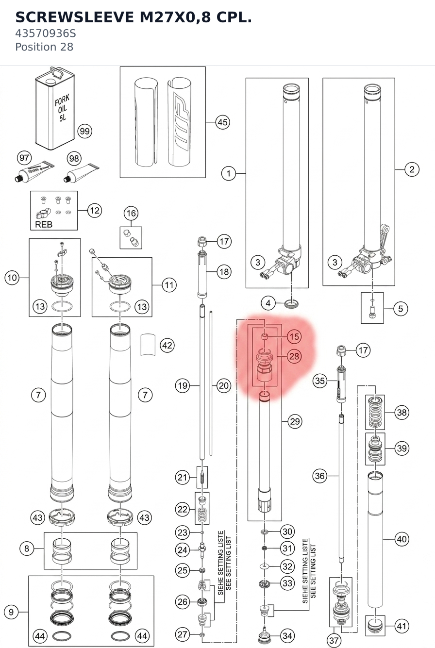 Diagram preview: SCREWSLEEVE M27X0,8 CPL. (43570936S)