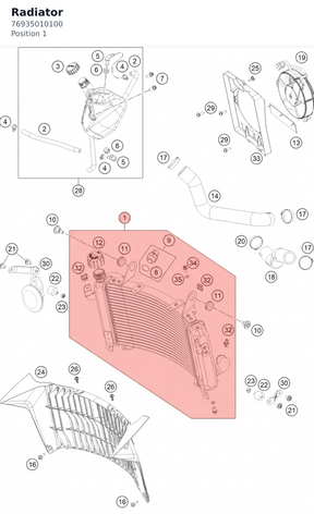 Diagram preview: Radiator (76935010100)