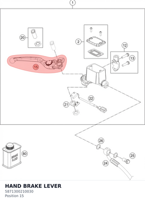 Diagram preview: HAND BRAKE LEVER (5871300210030)