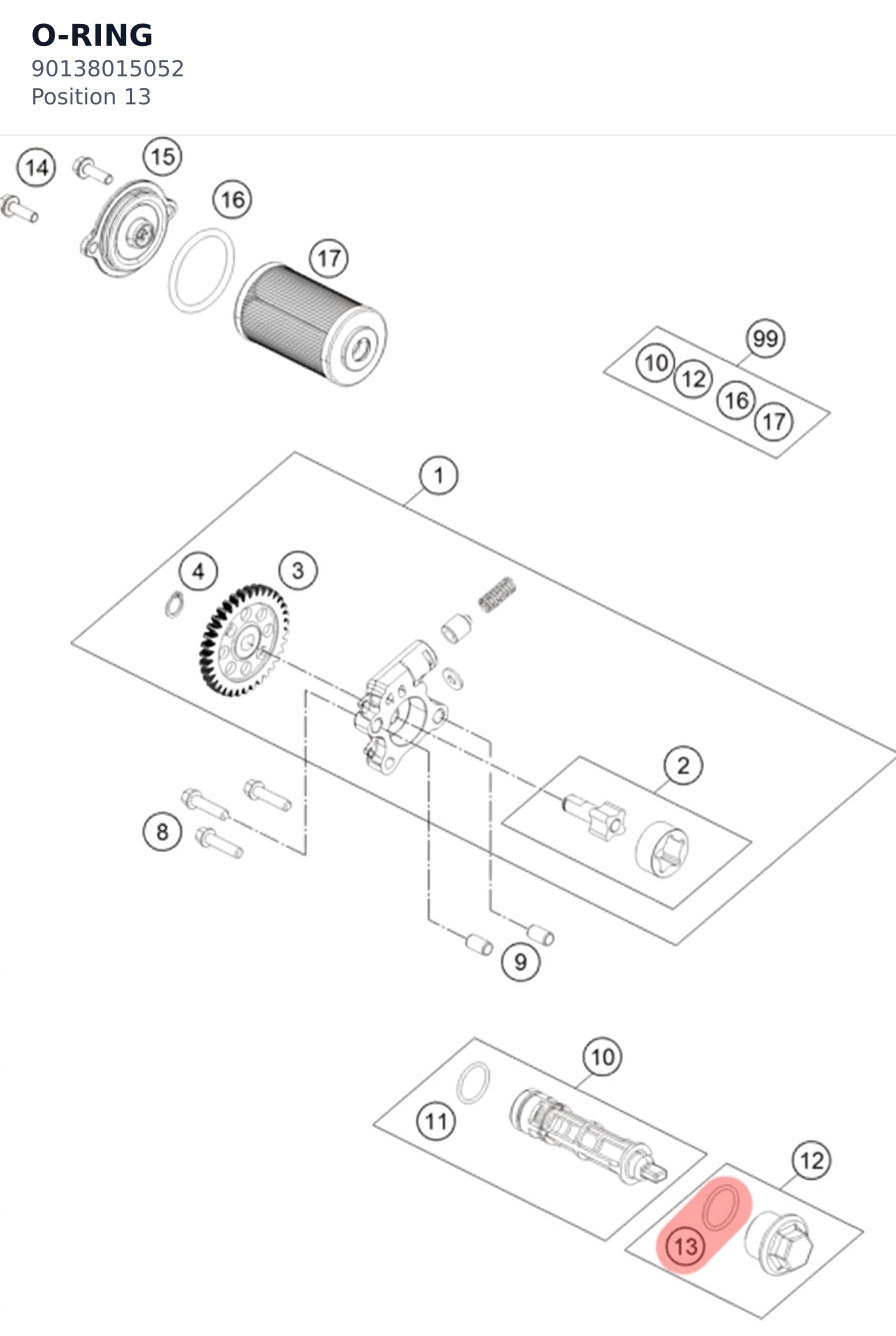 Diagram preview: O-RING (90138015052)