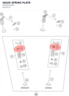 Diagram preview: VALVE SPRING PLATE (79236232000)