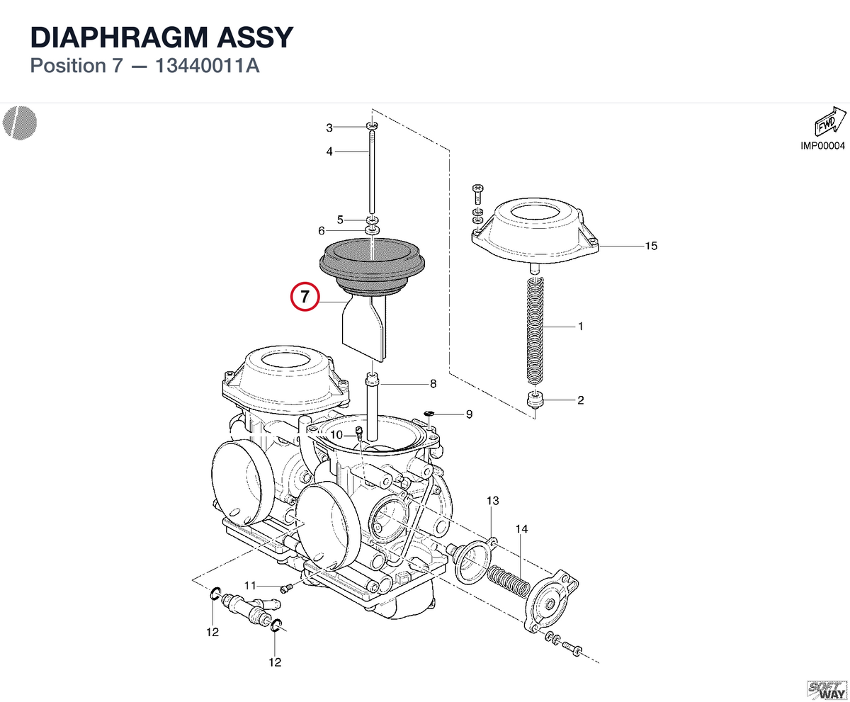 DIAPHRAGM ASSY 13440011A diagram position