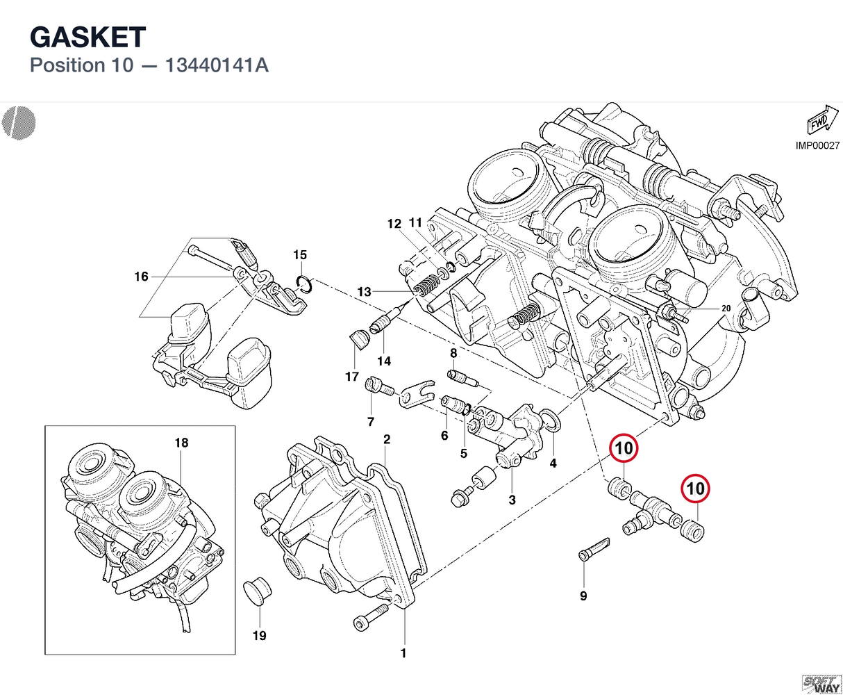 GASKET 13440141A diagram position