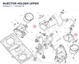 INJECTOR HOLDER UPPER 13510371B diagram position