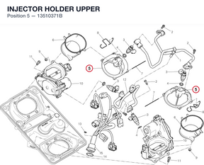INJECTOR HOLDER UPPER 13510371B diagram position