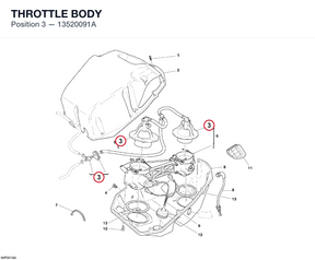 THROTTLE BODY 13520091A diagram position
