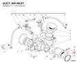 DUCT, AIR INLET 13710031B diagram position