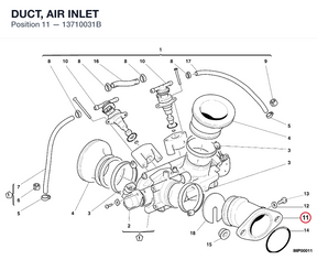 DUCT, AIR INLET 13710031B diagram position