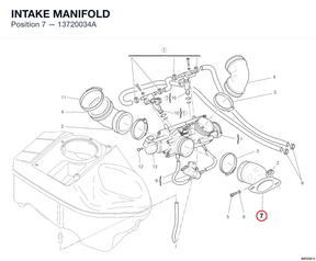 INTAKE MANIFOLD 13720034A diagram position