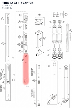 Diagram preview: TUBE L403 + ADAPTER (48601031S1)