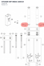 Diagram preview: STICKER WP INDIA 160X19 (52000148)