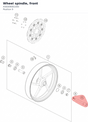 Diagram preview: Wheel spindle, front (A56009081000)