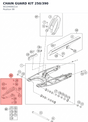 Diagram preview: CHAIN GUARD KIT 250/390 (90104066210)