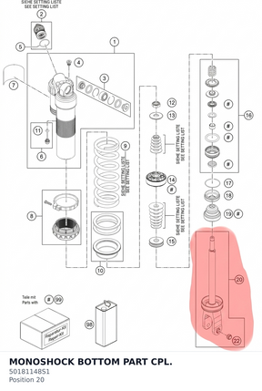 Diagram preview: MONOSHOCK BOTTOM PART CPL. (50181148S1)
