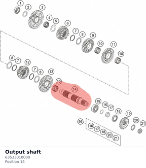 Diagram preview: Output shaft (63533010000)