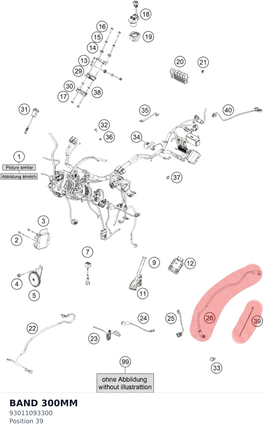 Diagram preview: BAND 300MM (93011093300)