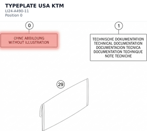 Diagram preview: TYPEPLATE USA KTM (LI24-A490-11)