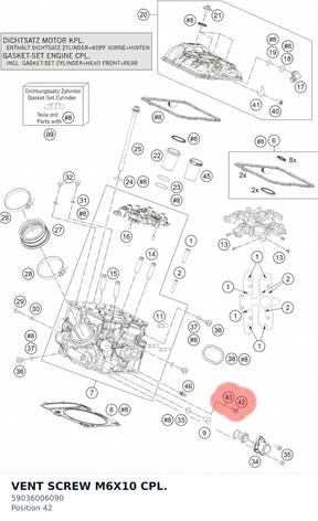 Diagram preview: VENT SCREW M6X10 CPL. (59036006090)