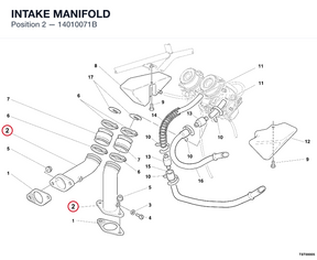 INTAKE MANIFOLD 14010071B diagram position