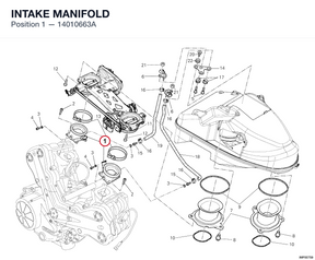 INTAKE MANIFOLD 14010663A diagram position