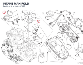 INTAKE MANIFOLD 14010762B diagram position