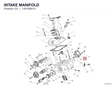 INTAKE MANIFOLD 14010981A diagram position