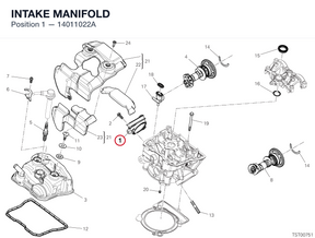 INTAKE MANIFOLD 14011022A diagram position