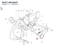 DUCT, AIR INLET 14020141A diagram position