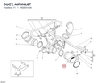 DUCT, AIR INLET 14020142A diagram position