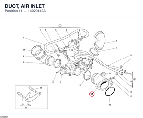 DUCT, AIR INLET 14020142A diagram position
