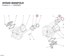 INTAKE MANIFOLD 14020262A diagram position