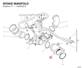 INTAKE MANIFOLD 14020461A diagram position