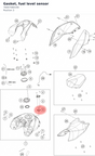 Diagram preview: Gasket, fuel level sensor (76007080190)