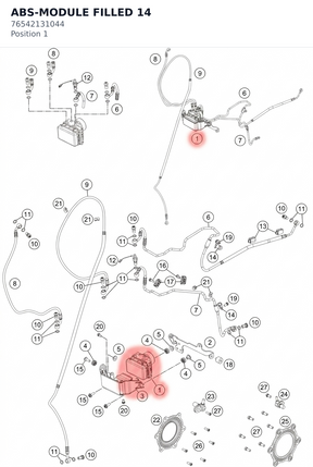 Diagram preview: ABS-MODULE FILLED           14 (76542131044)