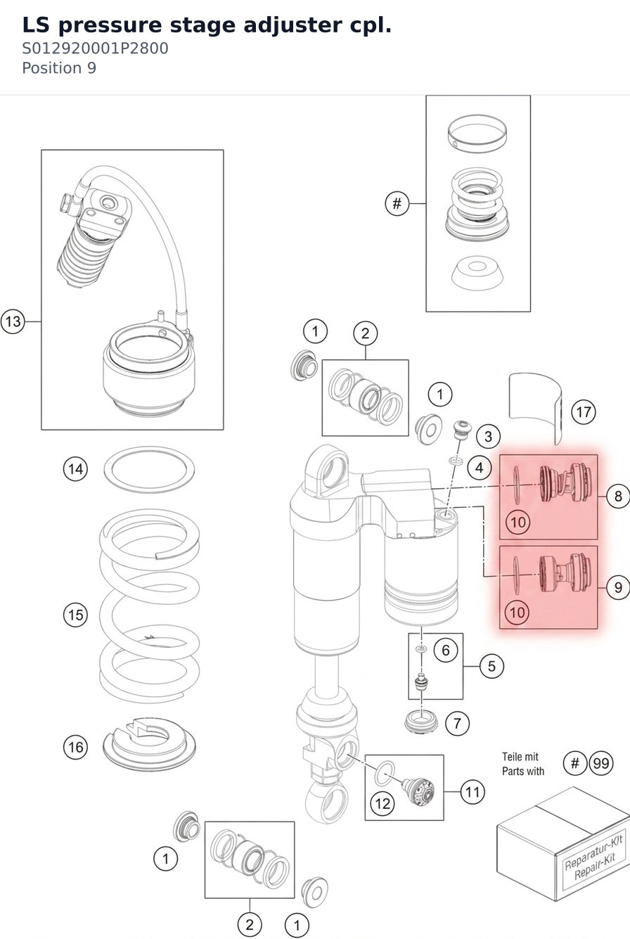 Diagram preview: LS pressure stage adjuster cpl. (S012920001P2800)